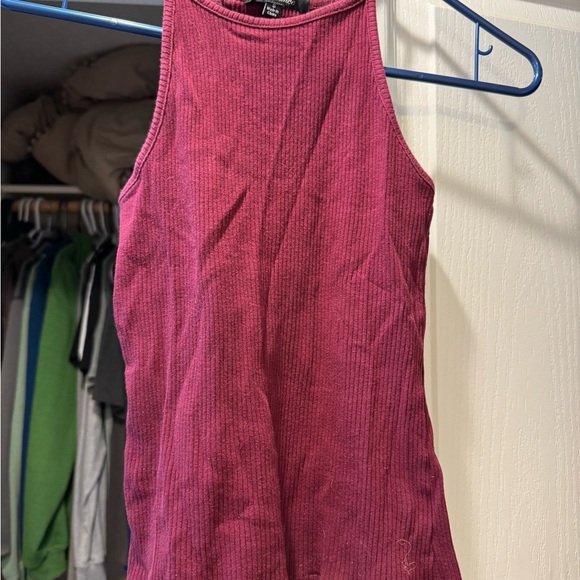Ambiance Ribbed Tank Top - Deep Pink - Picture 1 of 2